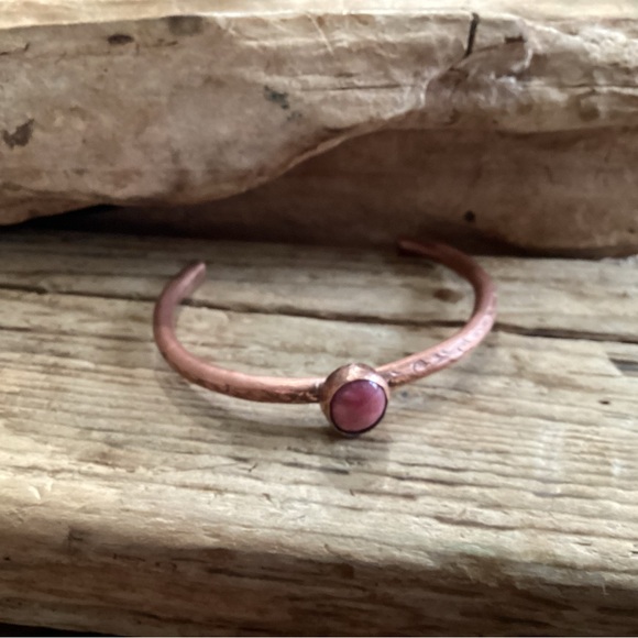 Copper and Rhodonite Cuff - Picture 5 of 8